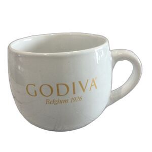 Godiva Belgium 1926 Set of 2 Stoneware Mugs. Microwave  / Dishwasher Safe.